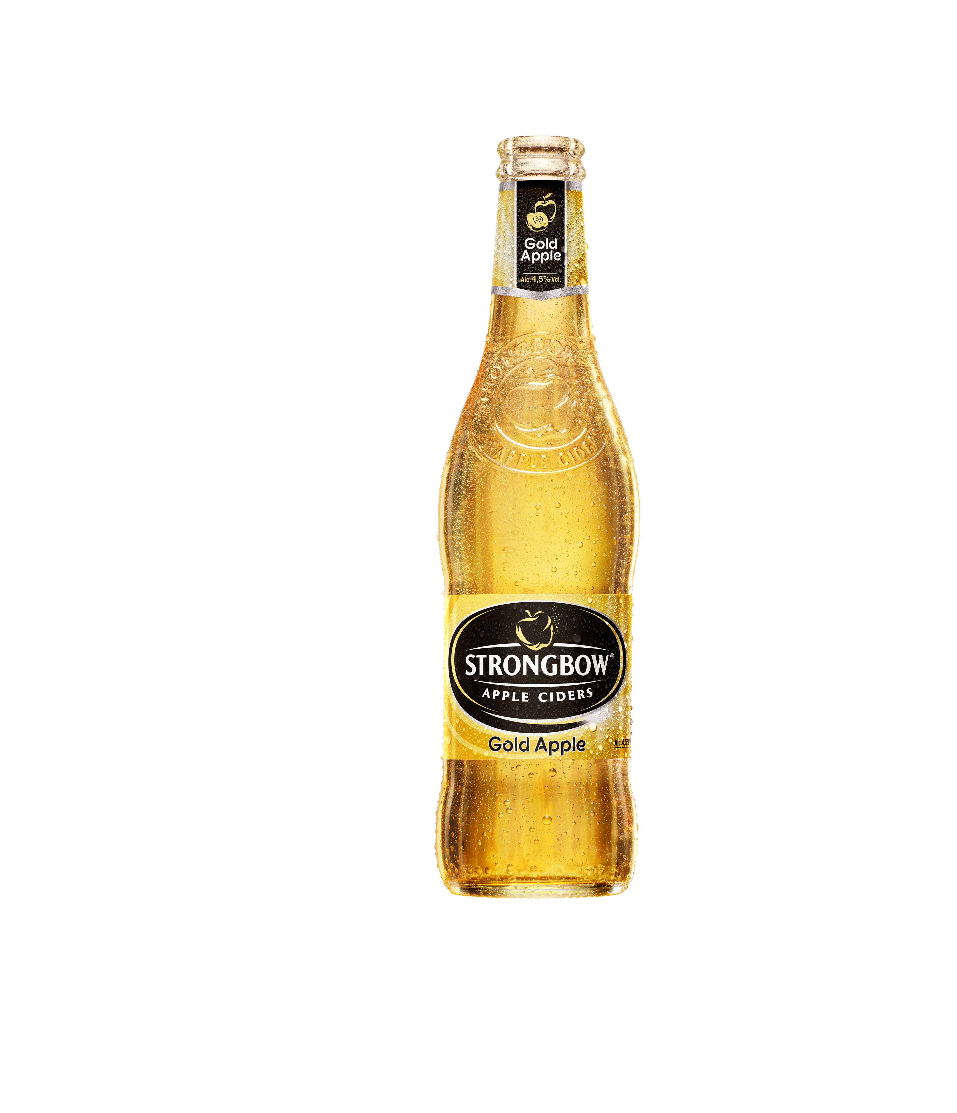 Strongbow Gold Apple Bottle (Old Label) Hero Product Image 3914X4549px