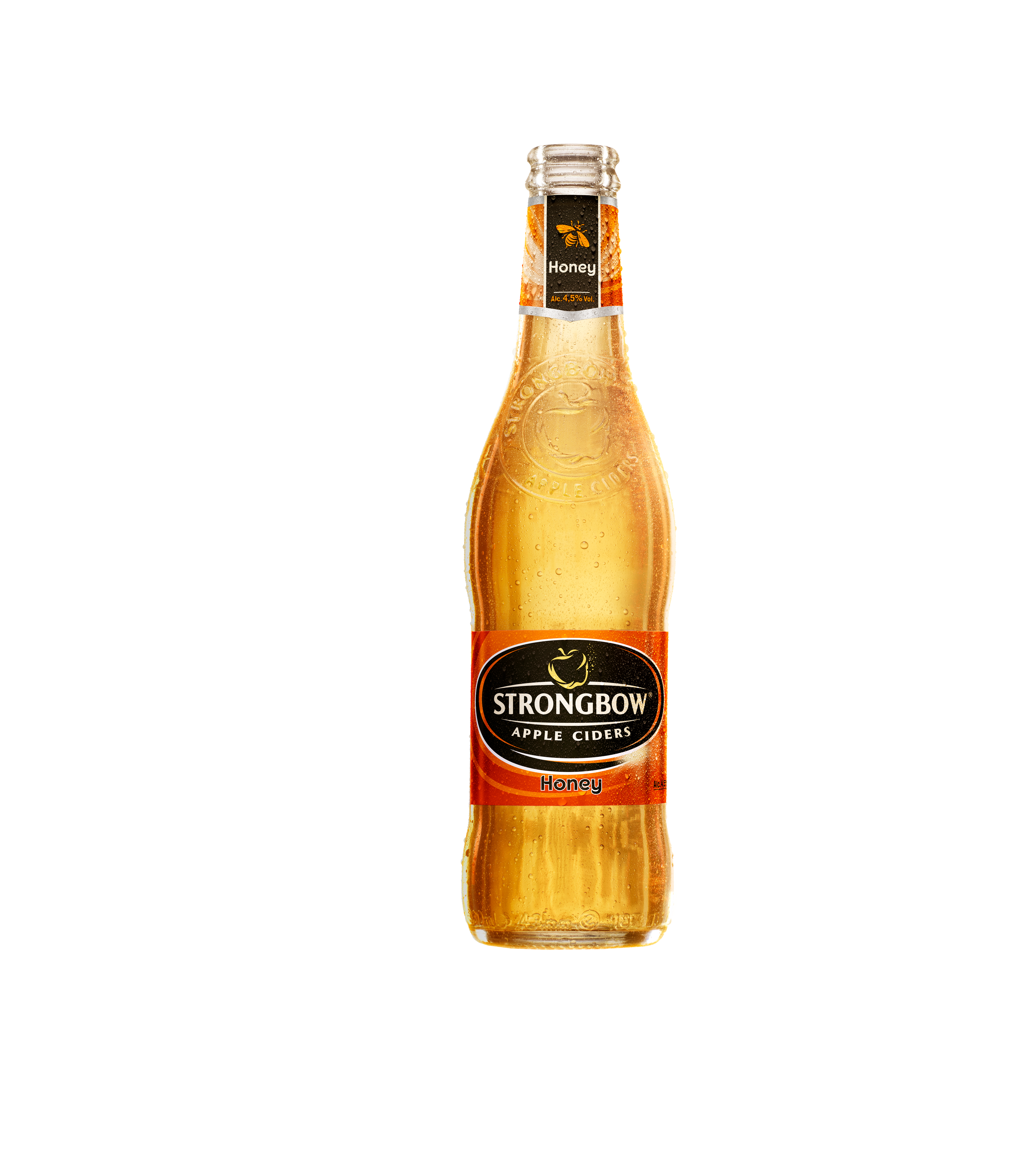 Strongbow Honey Bottle (Old Label) Hero Product Image 3914X4549px