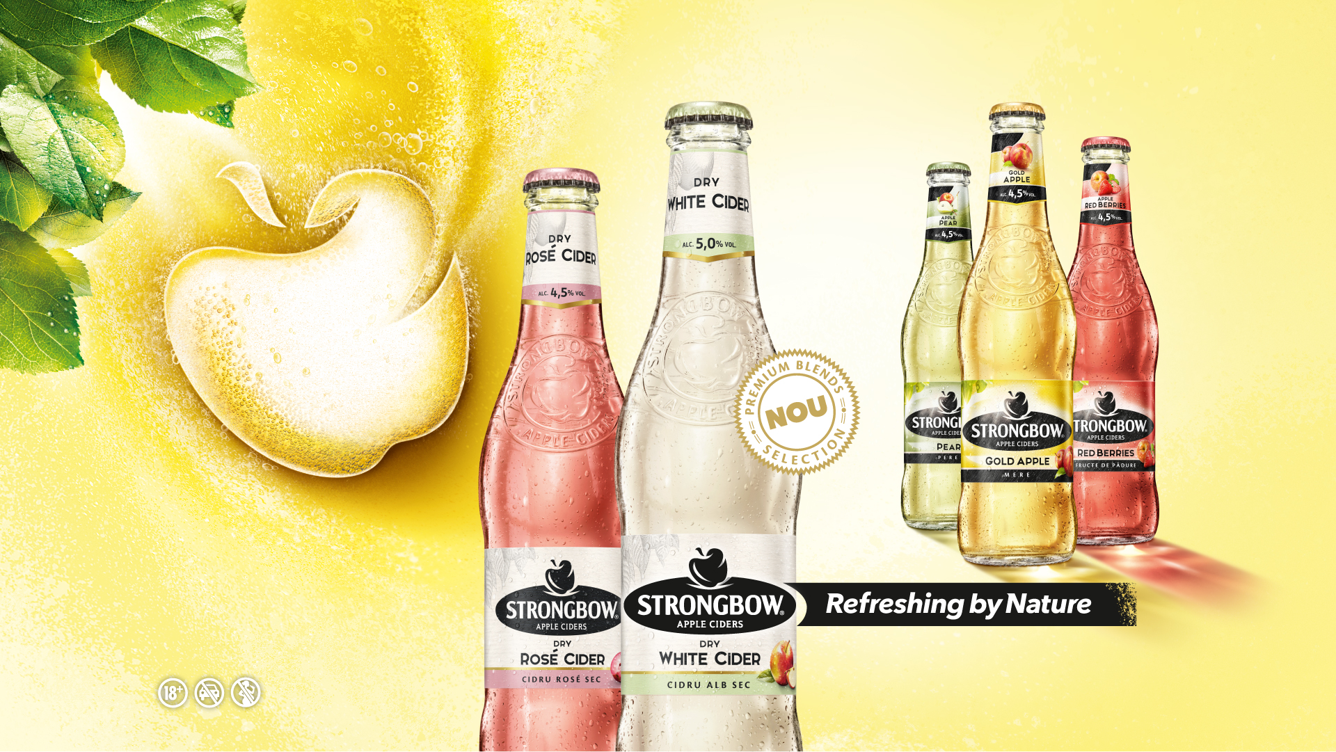 Strongbow Romania Product Lineup Bottles 1920X1080