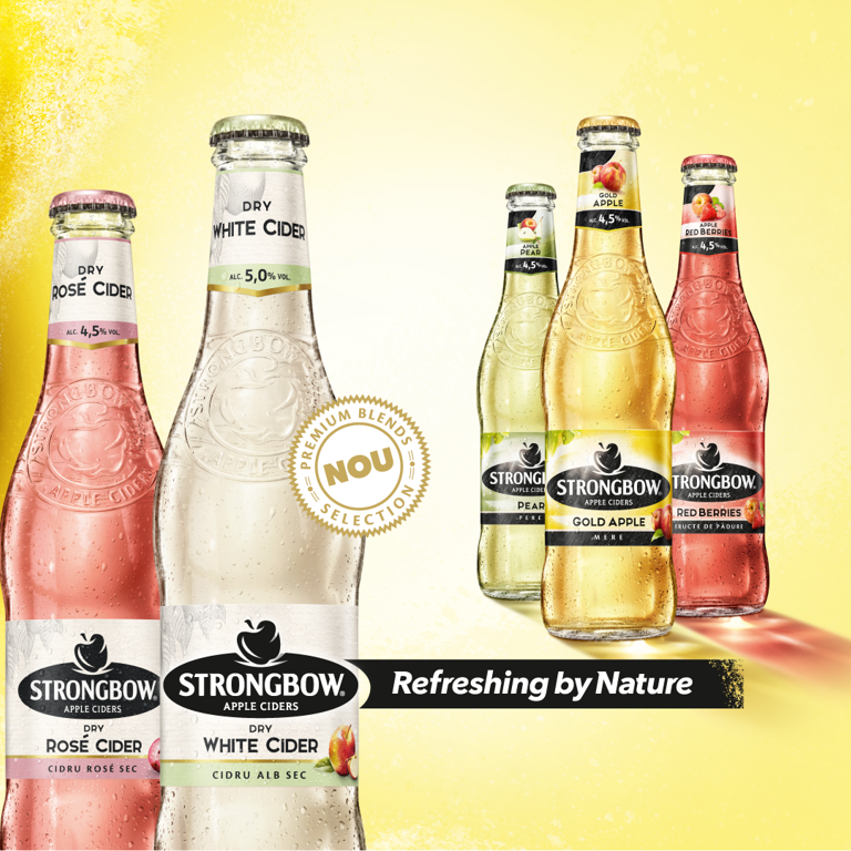 Strongbow Romania Product Lineup Bottles 1920X1080